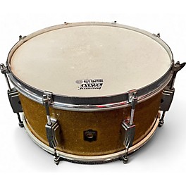 Vintage 1949 Leedy 14X6.5 Broadway Drum Gold Sparkle