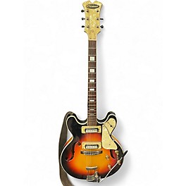 Vintage 1960s Aria Diamonds sunburst Hollow Body Electric Guitar