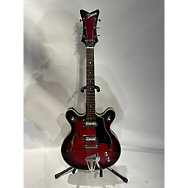 Vintage Vintage 1960s DOMINO MIJ Electric Semihollow 2PU RED BURST Hollow Body Electric Guitar