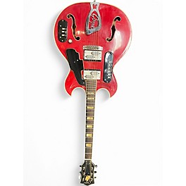 Vintage 1960s Goya Rangemaster Red Hollow Body Electric Guitar