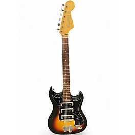 Vintage 1960s Hagstrom III 3 Color Sunburst Solid Body Electric Guitar
