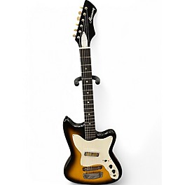 Vintage 1960s Harmony H14 Silhouette 2 Color Sunburst Solid Body Electric Guitar