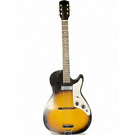 Vintage 1960s Harmony H45 Stratotone 2 Color Sunburst Hollow Body Electric Guitar