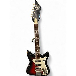 Vintage 1960s Kay Vanguard III 2 Color Sunburst Solid Body Electric Guitar