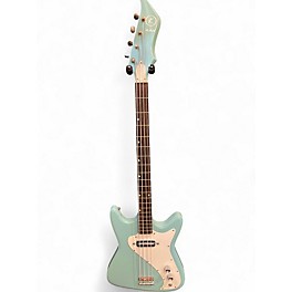 Vintage 1960s Kay Vanguard Soft Teal Blue Electric Bass Guitar