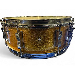 Vintage 1960s Ludwig 14in Pioneer Snare Gold Sparkle Drum