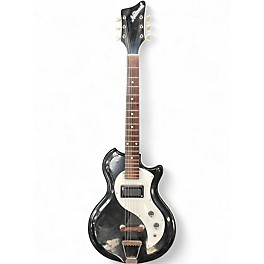 Vintage 1960s National Varsity 66 Black Solid Body Electric Guitar