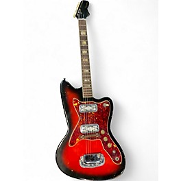 Vintage 1960s Silvertone Silhouette 3 Color Sunburst Solid Body Electric Guitar
