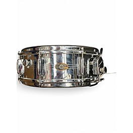Vintage 1960s Slingerland 14in Sound King Metallic Silver Drum