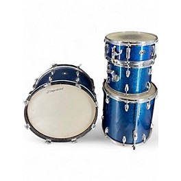 Vintage 1960s Slingerland 4 piece 4 Piece Kit Blue Sparkle Drum Kit