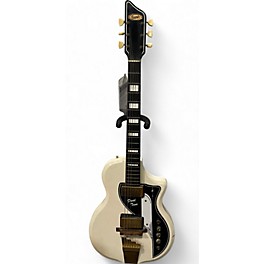 Vintage 1960s Supro DUAL TONE White Solid Body Electric Guitar