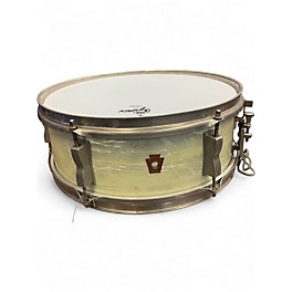 Vintage 1960s WFL 5X14 Buddy Rich Snare Drum White Marine Pearl Drum