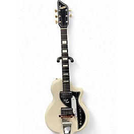 Vintage 1961 Supro Dual Tone White Solid Body Electric Guitar