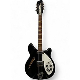 Vintage 1967 Rickenbacker 360/12 Black Hollow Body Electric Guitar