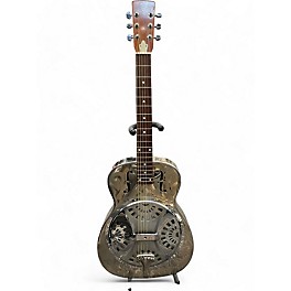 Vintage 1970 Dobro OM-30 Silver Acoustic Electric Guitar