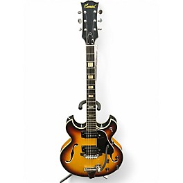 Vintage 1970s Conrad 40080 Sunburst Hollow Body Electric Guitar