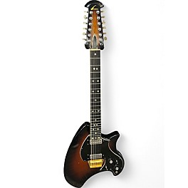Vintage 1970s Ovation Deacon 12-String Sunburst Solid Body Electric Guitar