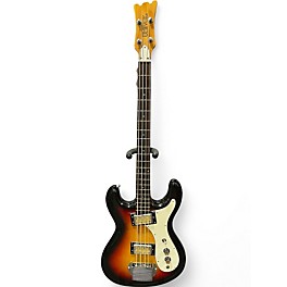 Vintage 1970s Univox Hi-Flier Bass Sunburst Electric Bass Guitar