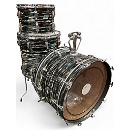 Vintage 1971 Ludwig 3 Piece classic kit black oyster pearl Drum Kit