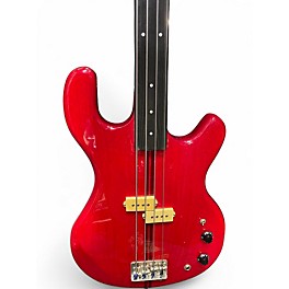 Vintage 1980s Kramer dmz4001f Trans Red Electric Bass Guitar