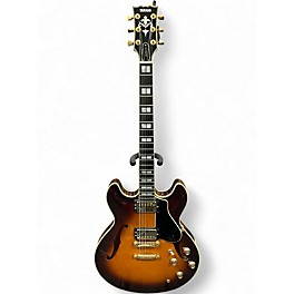 Vintage 1980s Yamaha SA2000 3 Color Sunburst Hollow Body Electric Guitar