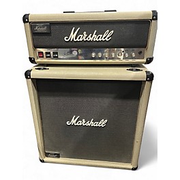 Vintage 1987 Marshall 25/50 Silver Jubilee 2553 Head + 2556B Cabinet Tube Guitar Amp Head