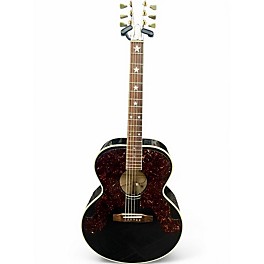 Vintage 1989 Gibson J-180 Black Acoustic Electric Guitar