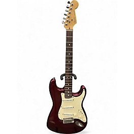 Vintage 1990s Fender American Standard Stratocaster Burgundy Solid Body Electric Guitar