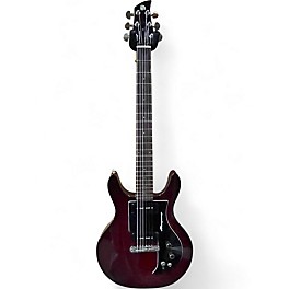 Vintage 2000s Ampeg AMG1 Crimson Red Trans Solid Body Electric Guitar