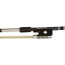 Glasser Viola Bow Braided Carbon Fiber, Fully Lined Ebony Frog, Nickel Wire Grip & Tip