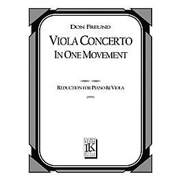 Lauren Keiser Music Publishing Viola Concerto in One Movement (Piano Reduction) LKM Music Series Composed by Don Freund