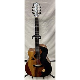 Used Luna Vista Wolf Tropical Wood Left Handed Acoustic Electric Guitar