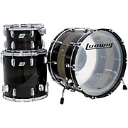 Vistalite 50th Anniversary Pro Beat 3-Piece Shell Pack with 24-Inch Bass Drum Black Sparkle/Smoke/Black Sparkle