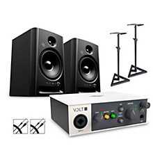 Universal Audio Volt 1 With Harbinger Studio Monitor Pair, Stands & Cables