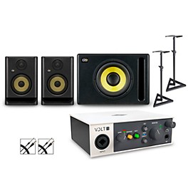 Universal Audio Volt 1 with KRK ROKIT G5 Studio Monitor Pair & S10 Subwoofer (Stands & Cables Included)