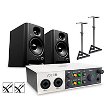 Universal Audio Volt 2 With Harbinger Studio Monitor Pair, Stands & Cables -