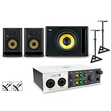 Universal Audio Volt 2 With KRK ROKIT G5 Studio Monitor Pair & S10 Subwoofer (Stands & Cables Included) -
