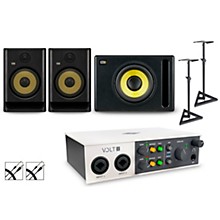 Universal Audio Volt 2 With KRK ROKIT G5 Studio Monitor Pair & S10 Subwoofer (Stands & Cables Included) -