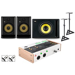 Universal Audio Volt 476 with KRK ROKIT G5 Studio Monitor Pair & S10 Subwoofer (Stands & Cables Included)