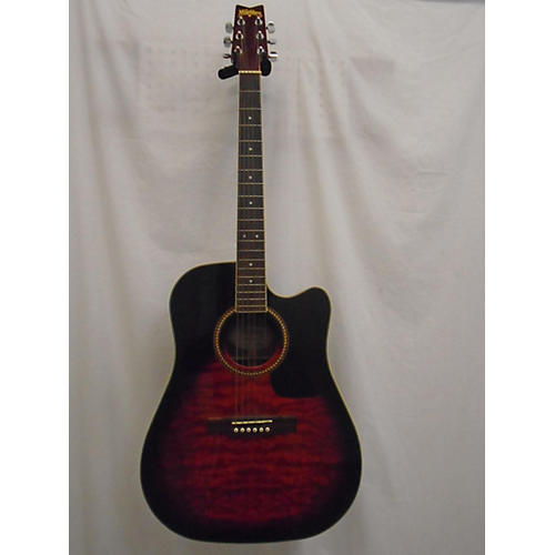 Used Washburn WD10SCE Acoustic Electric Guitar Tobacco Sunburst