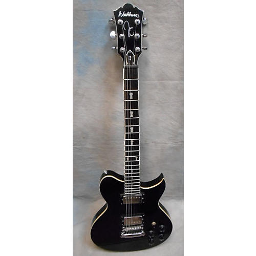 Used Washburn WI26 Solid Body Electric Guitar Black and Silver