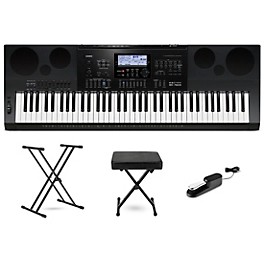 Casio WK-7600 76-Key Portable Keyboard Essentials Bundle