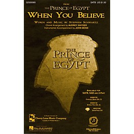 Cherry Lane When You Believe (from The Prince of Egypt) 2-Part Arranged by Audrey Snyder