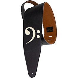 Henry Heller Wide Garment Leather With Bass Clef Guitar Strap
