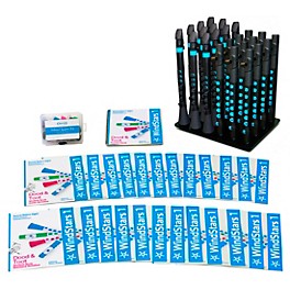 Nuvo WindStars 1 24-Piece Set - Dood & Tood (12 Each) Black/Blue With Instruction Books, Display Stand, and Spare Parts