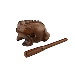 MEINL Wood Frog Hand Percussion Instrument Brown Medium