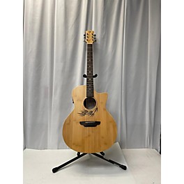 Used Luna Woodland Bamboo Grand Auditorium Acoustic Electric Guitar