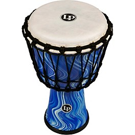LP World Rope-Tuned Circle Djembe, 7 in. Blue Marble