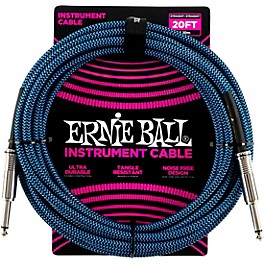 Ernie Ball Woven Straight/Straight Nickel-Plated 1/4" Instrument Cable