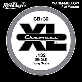 D'Addario XL Chromes CB132 Single Flat Wound .132" Long Scale Bass String